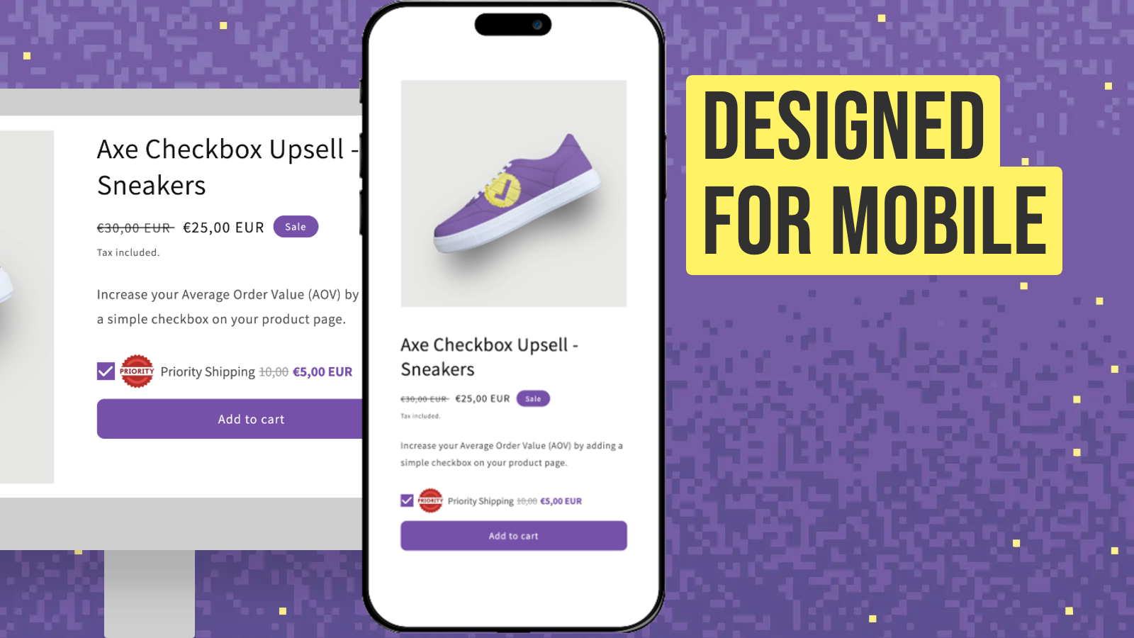 responsive checkbox upsells designed mobile-first