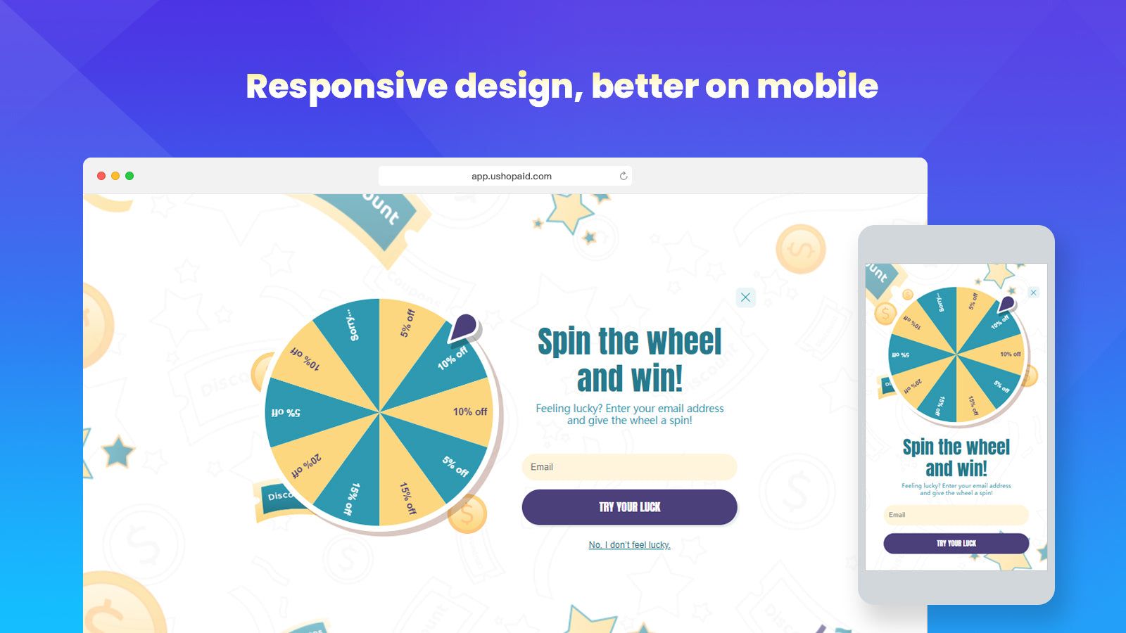 Responsive design, better on mobile