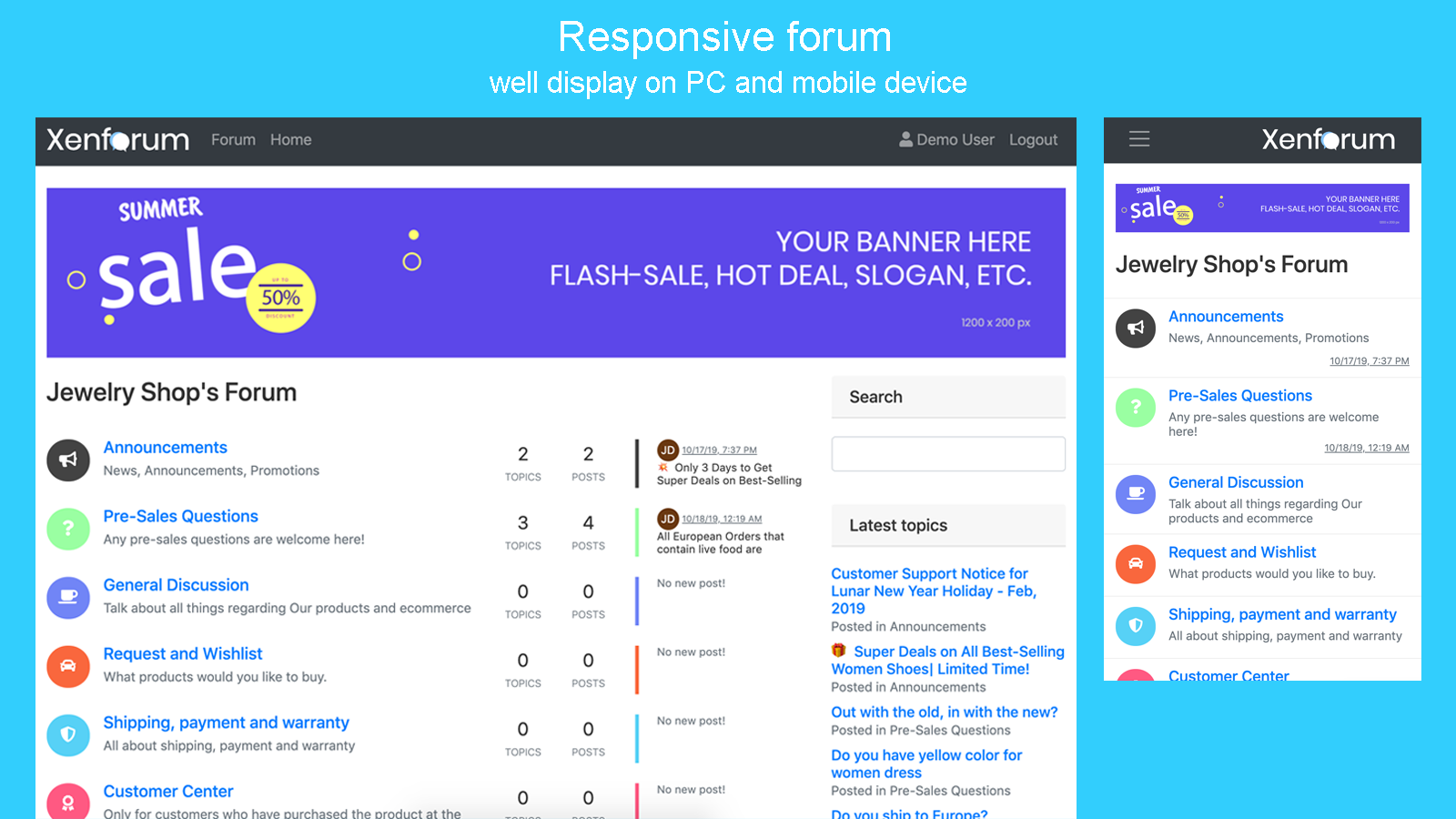responsive forum