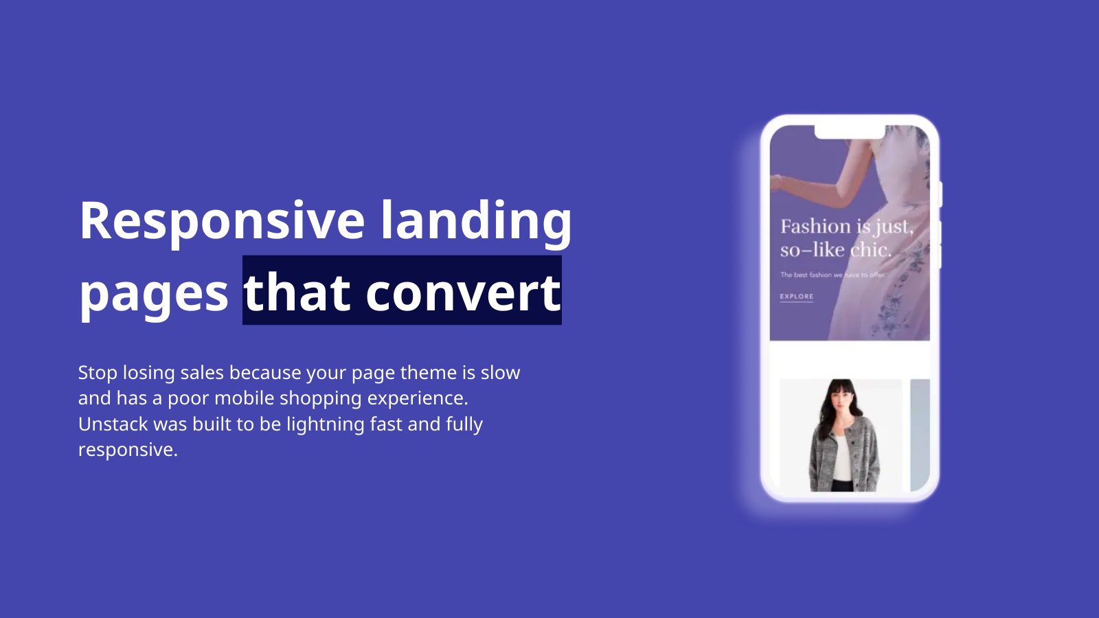 Responsive mobile optimized landing page templates 