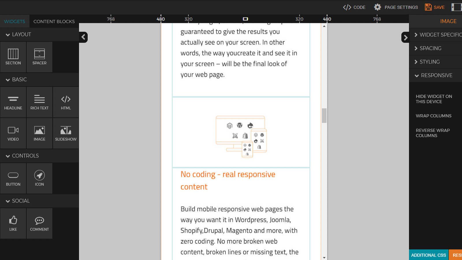 responsiveness control responsive design mobile desktop page