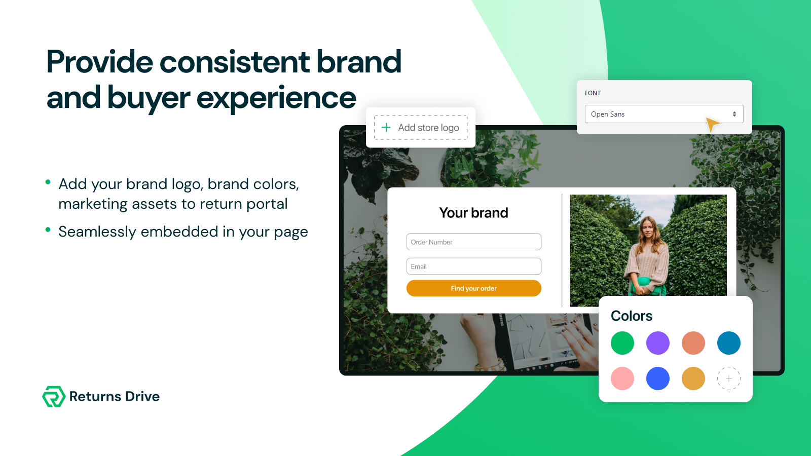 Return page: customize and complete your branded experience.