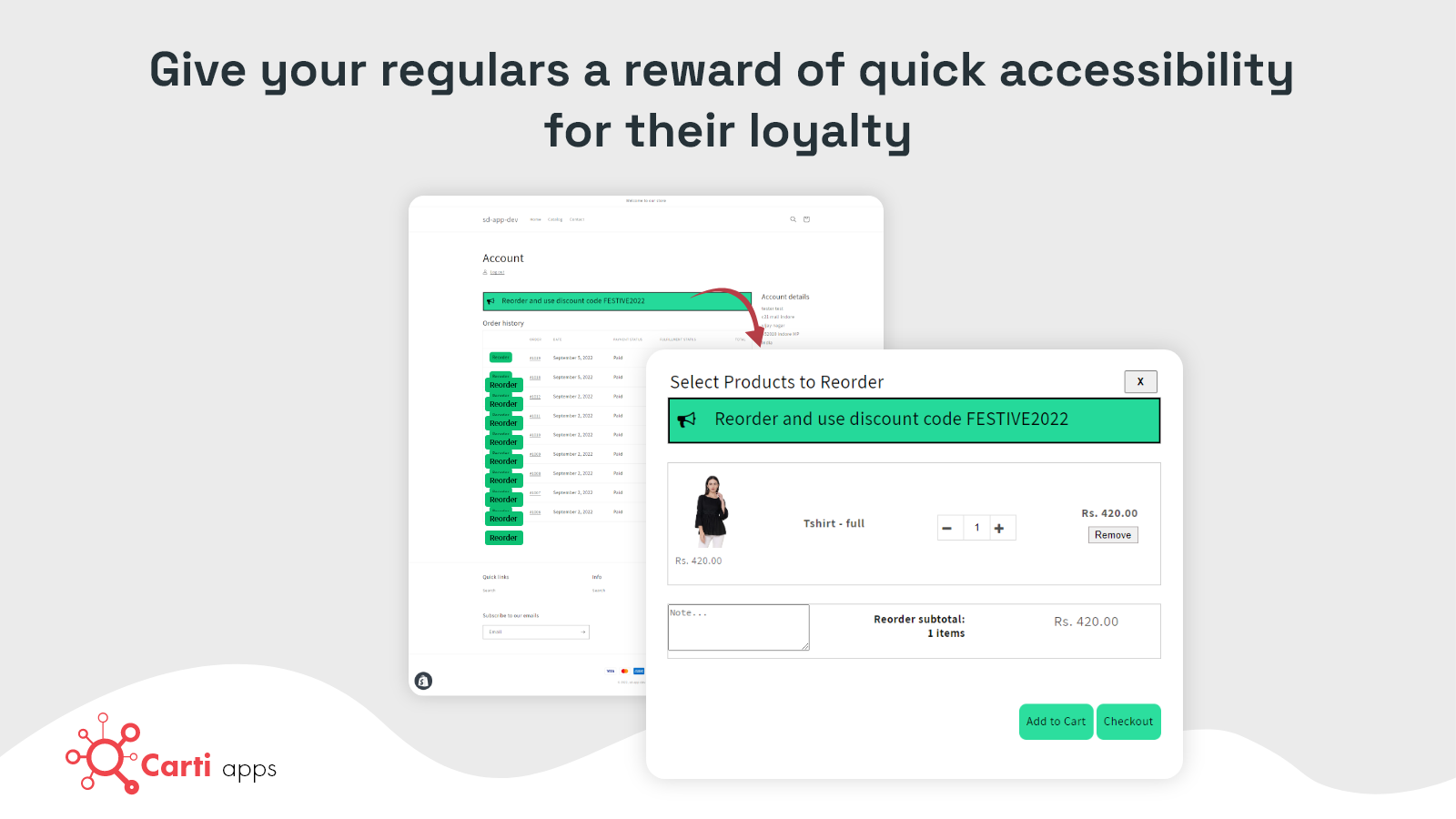 Reward your customers with quick and easy ordering.