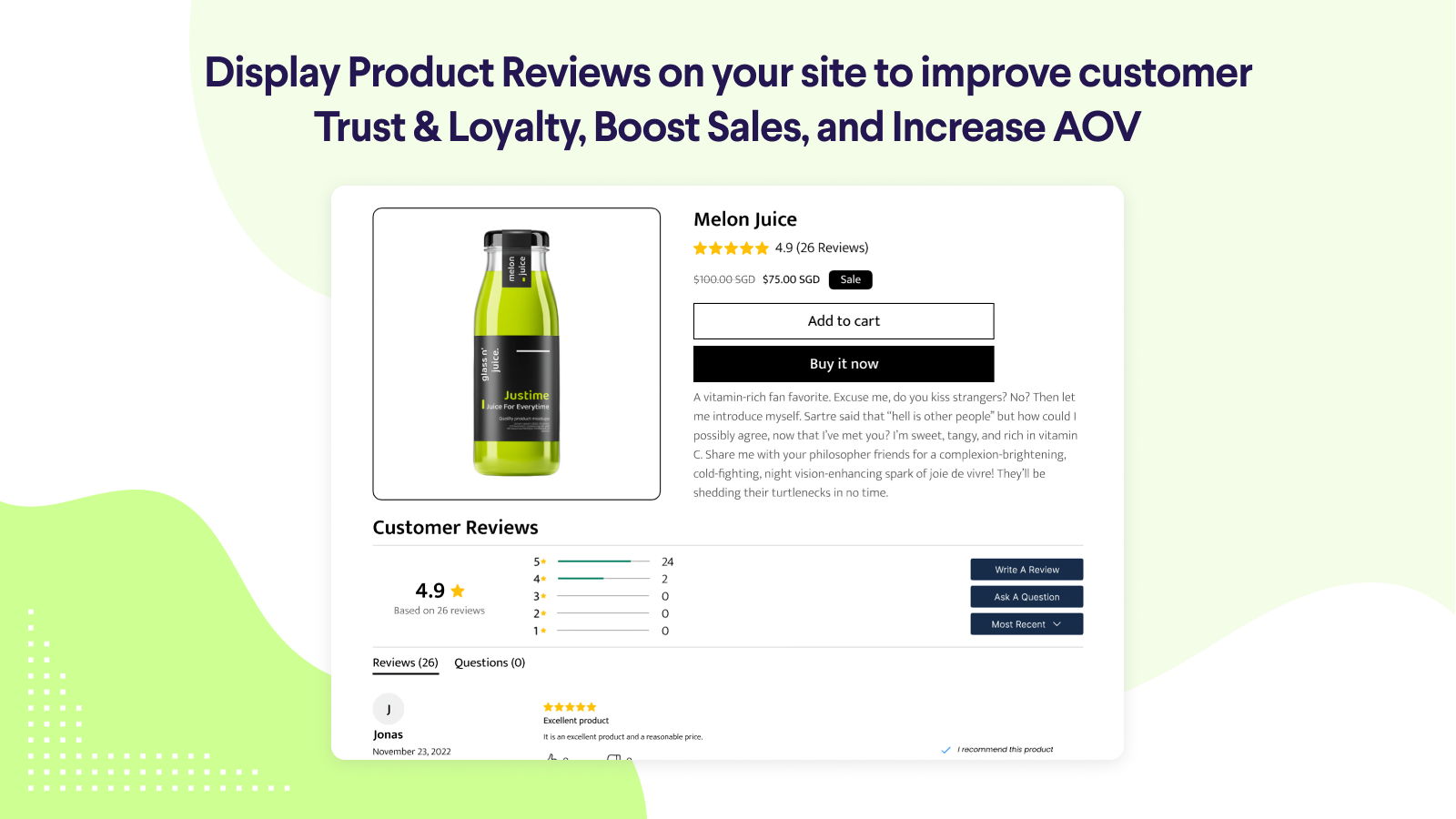 Rivyo improves customer trust & loyalty and boosts sales & AOV.