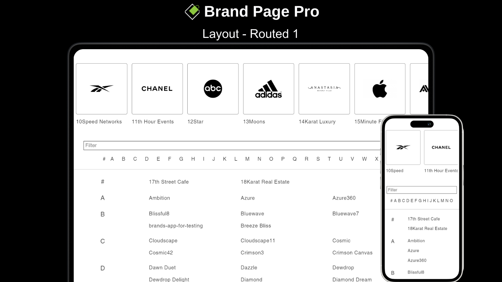Routed 1 Brand Page Shopify Pro Layout  - Desktop and Mobile