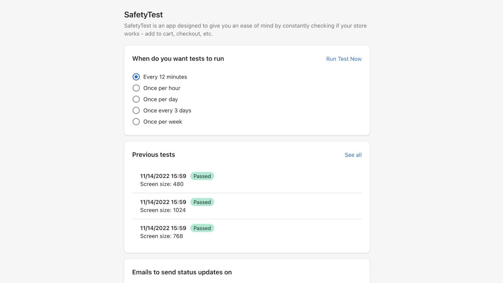 SafetyTest - Home Page