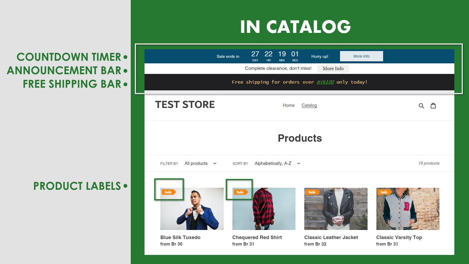 Sales Booster on Catalog Pages