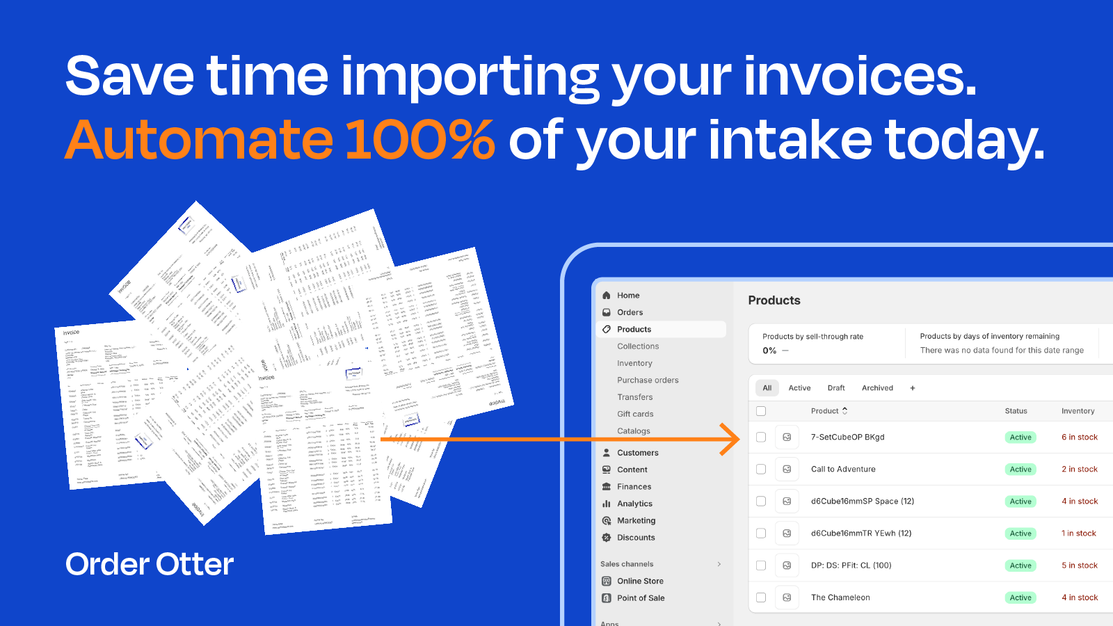 Save time importing your invoices.