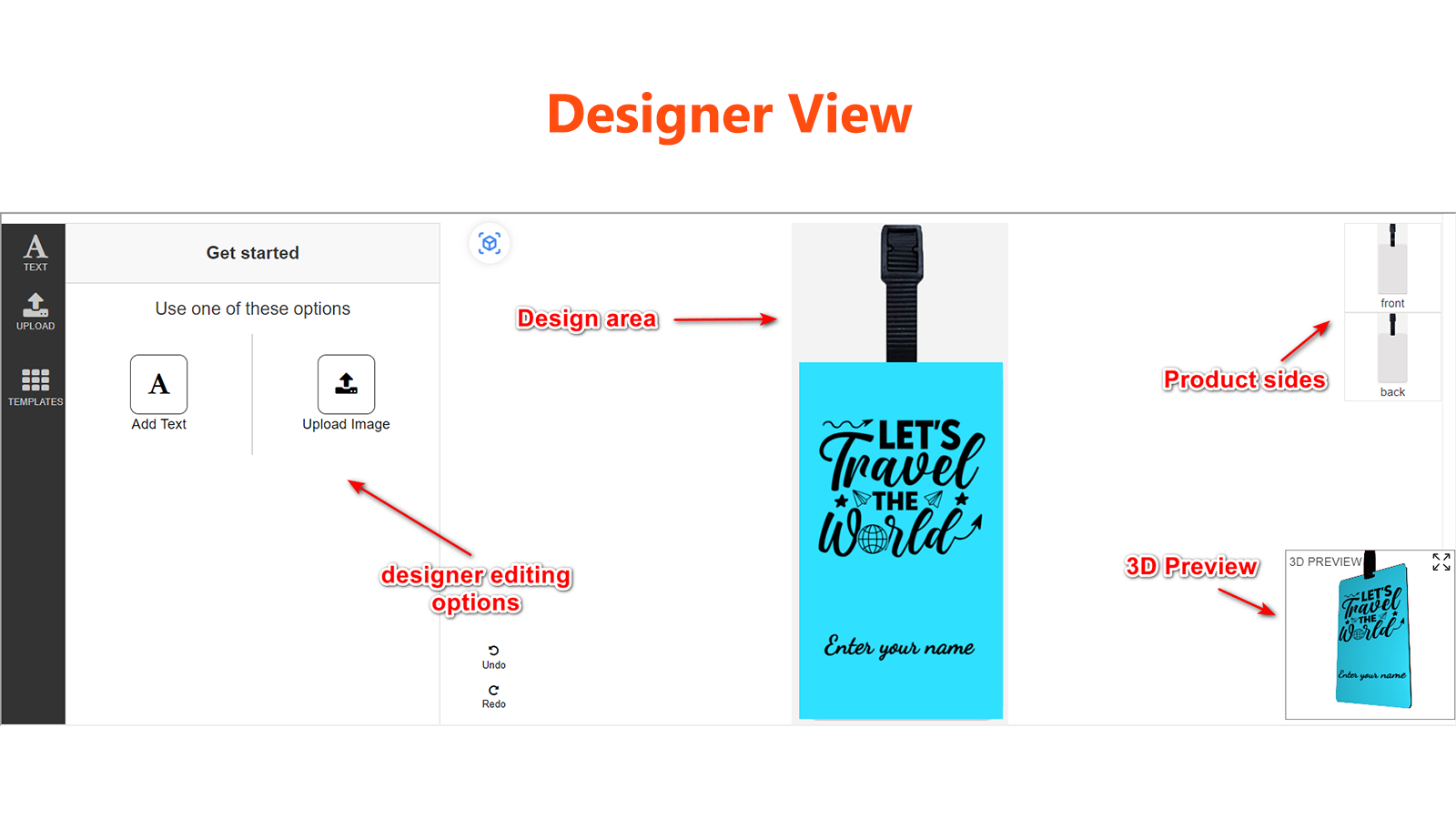 Scale-up print designer - Designer view