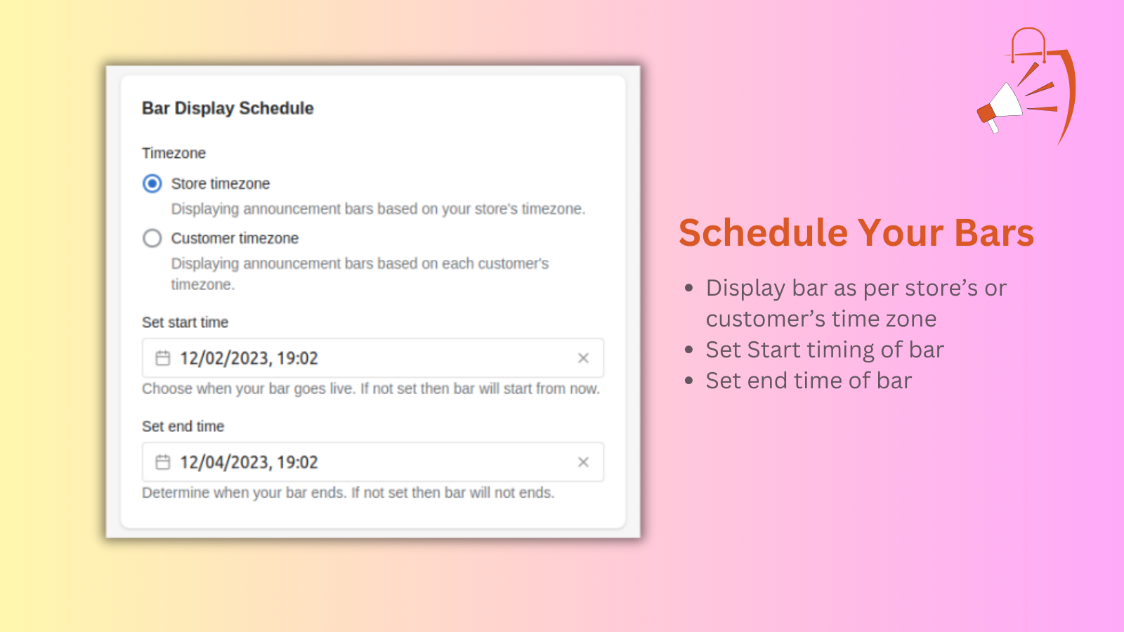 schedule bar - schedulerbar