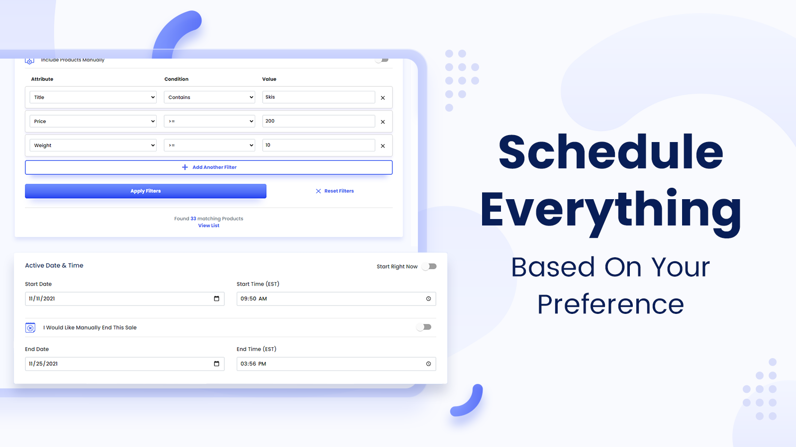 Schedule Everything Based On Your Preference