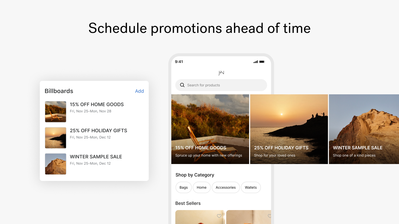 Schedule promotions ahead of time