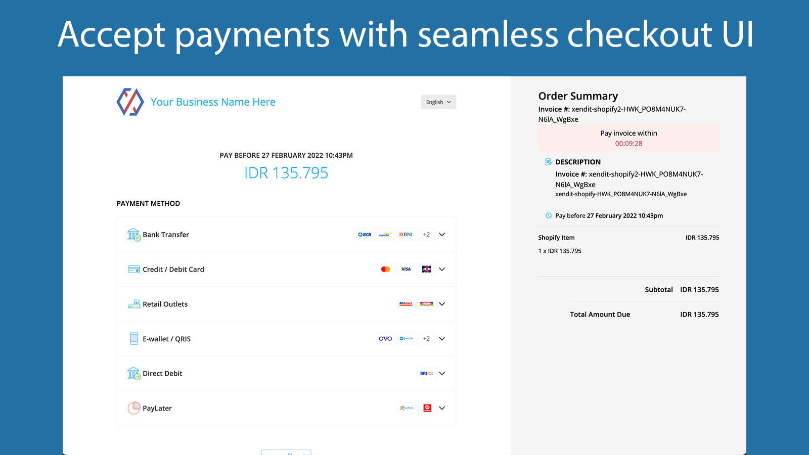 Seamlessly accept payments with intuitive checkout UI