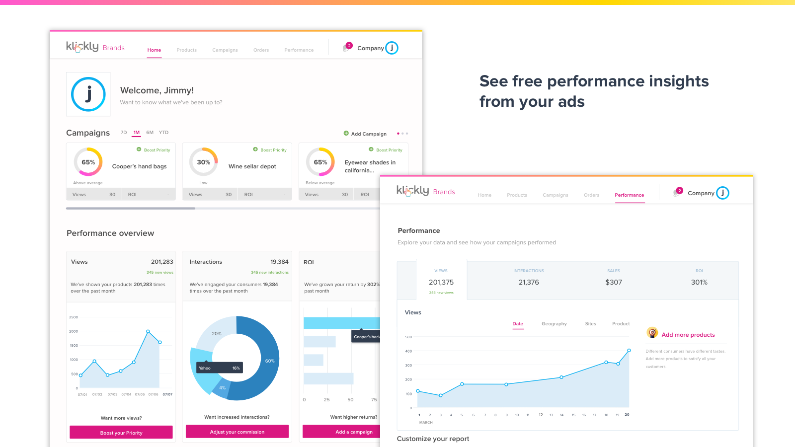 See free performance insights from your ads