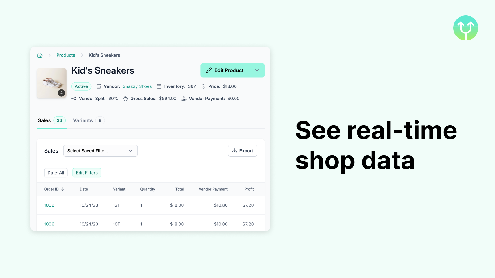 See real-time shop data with ConsignMint's live data sync