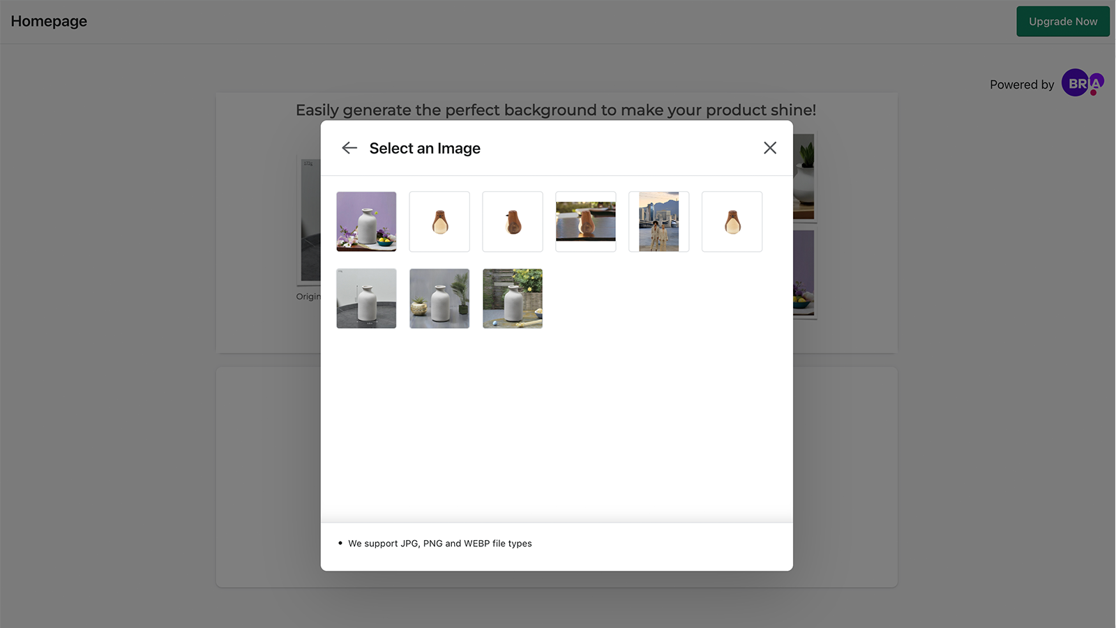 Select an Image to Edit with AI