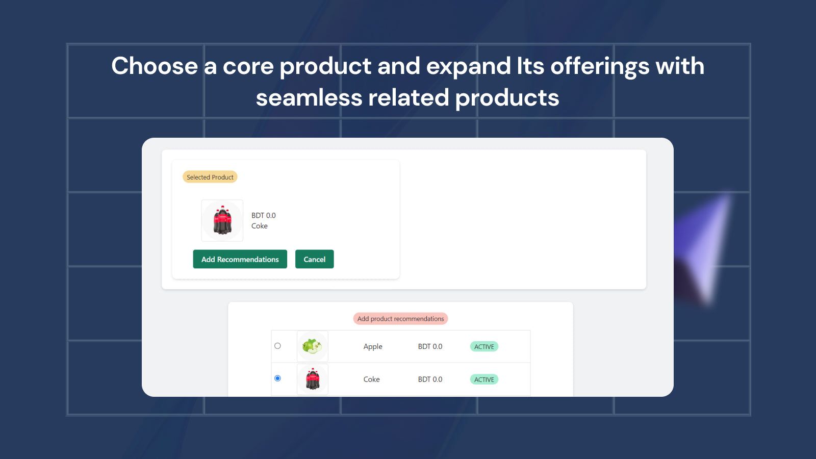 Select any product to set related product under this product