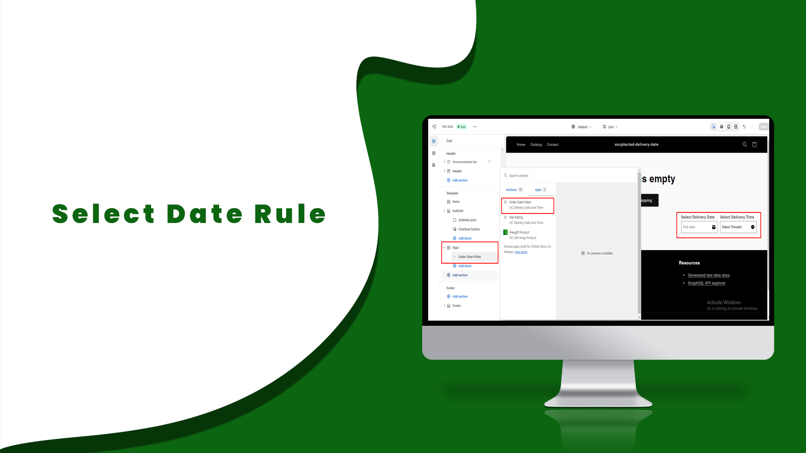 Select Date rule