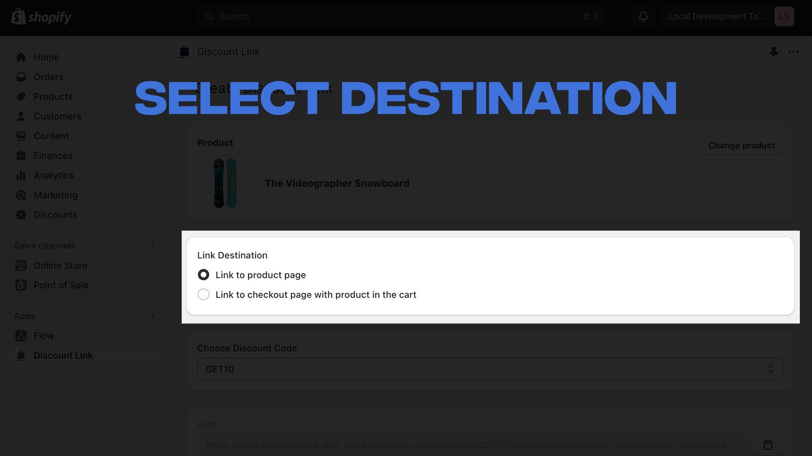 Select Destination