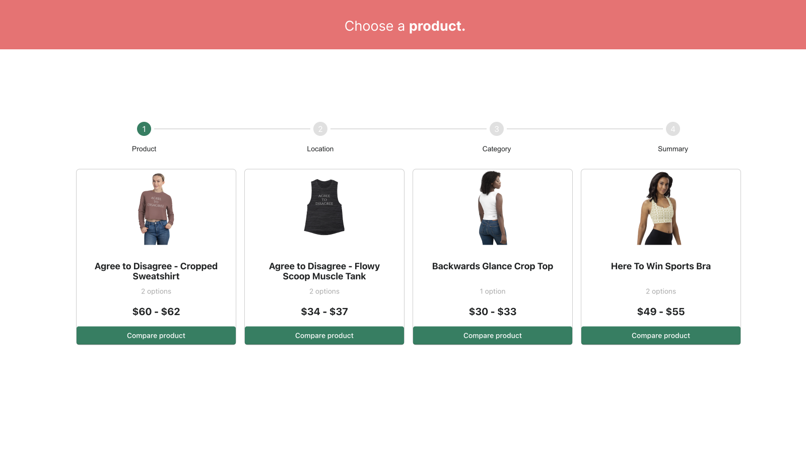 Select your product to compare