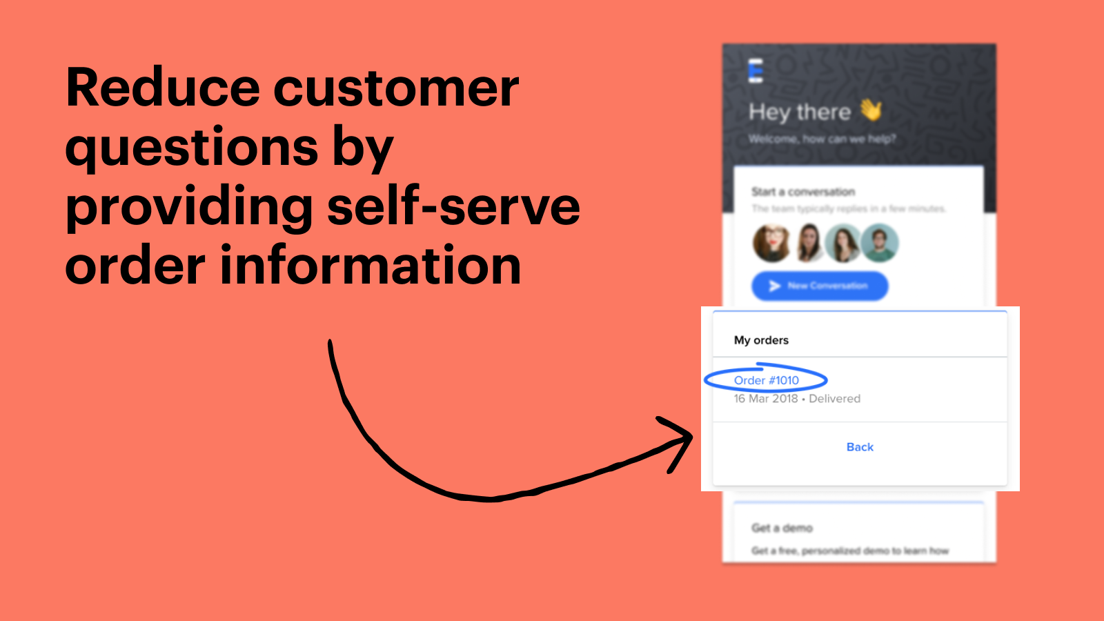 Self serve order information