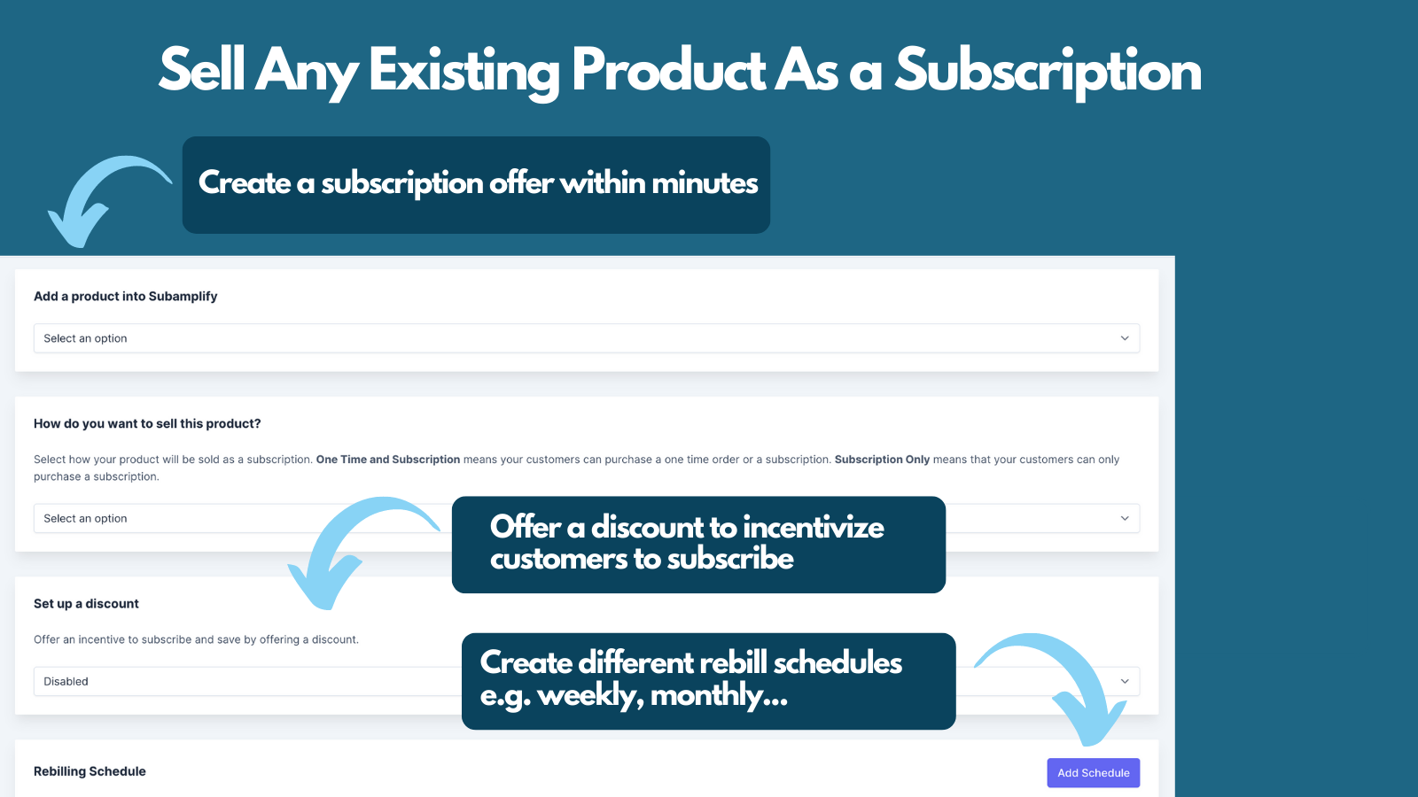 Sell any existing product as a subscription