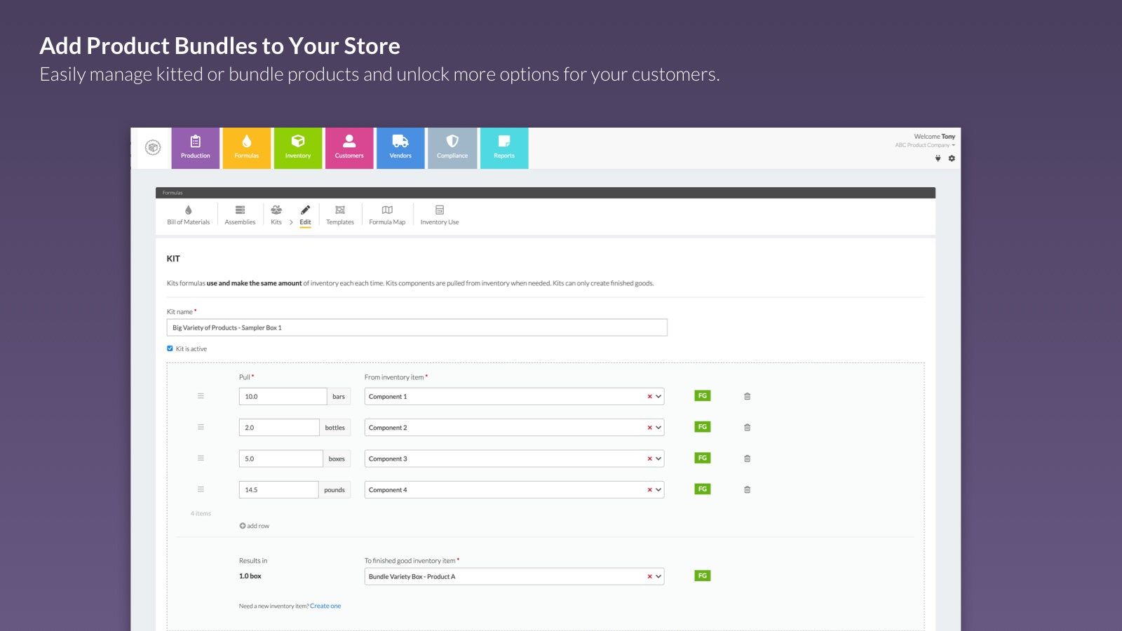 Sell bundled products on your store