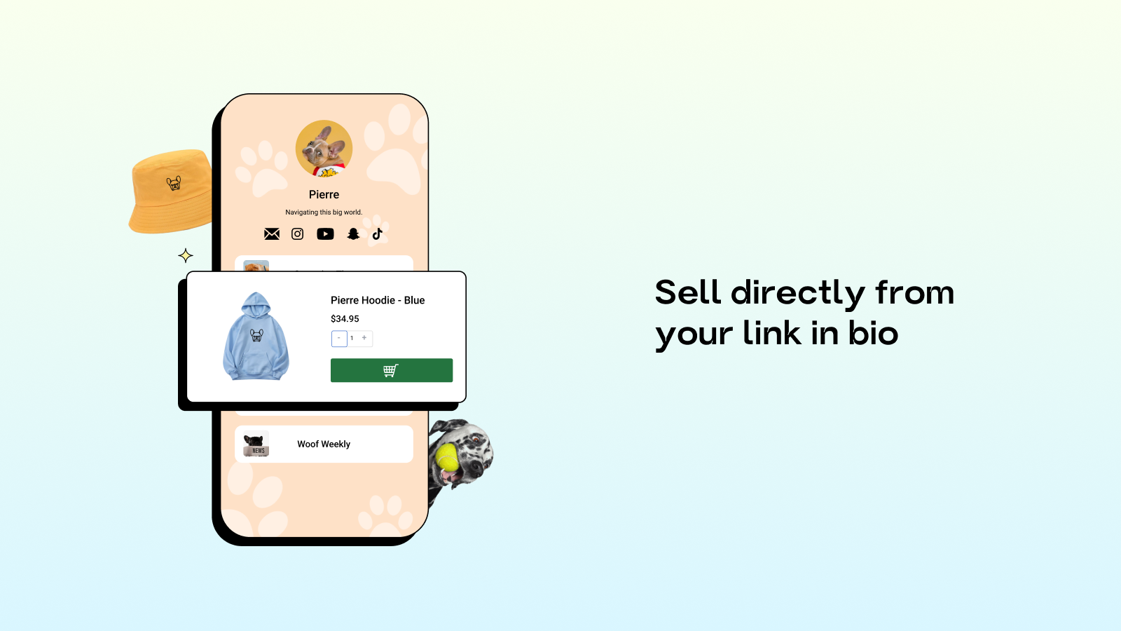 Sell directly from your link in bio