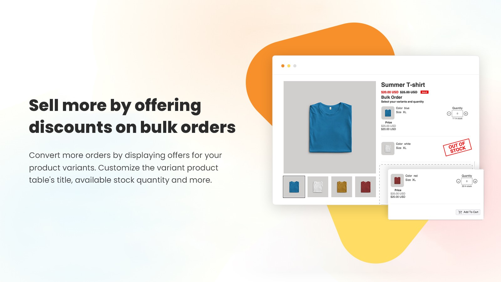 Sell more by offering discounts on bulk orders