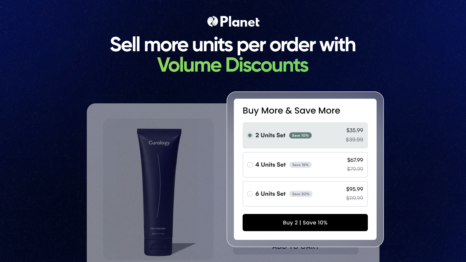 Sell more units per order with volume discounts