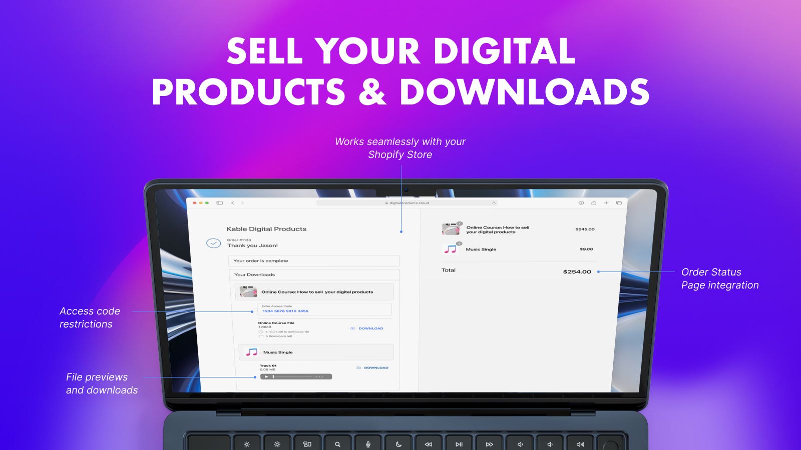 Sell your digital products quickly, easily, and securely.