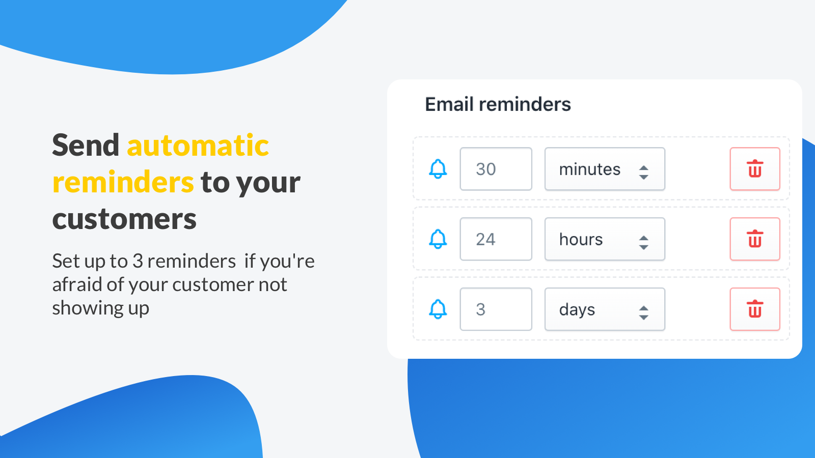 send automatic reminders to your customers with cowlendar