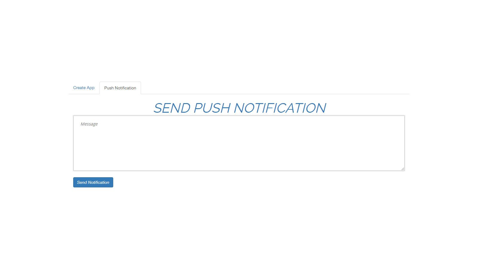 Send Push Notifications/ App User Interface