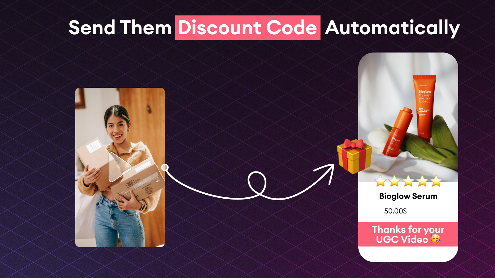 Send them discount code as reward
