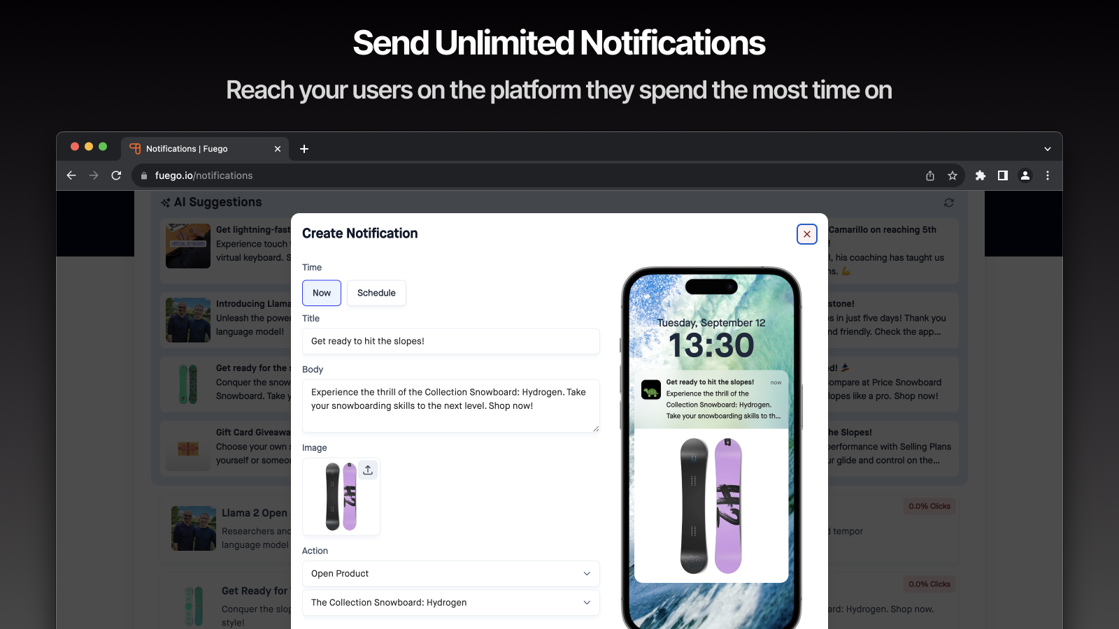 Send Unlimited Notifications - Reach Your Users Instantly