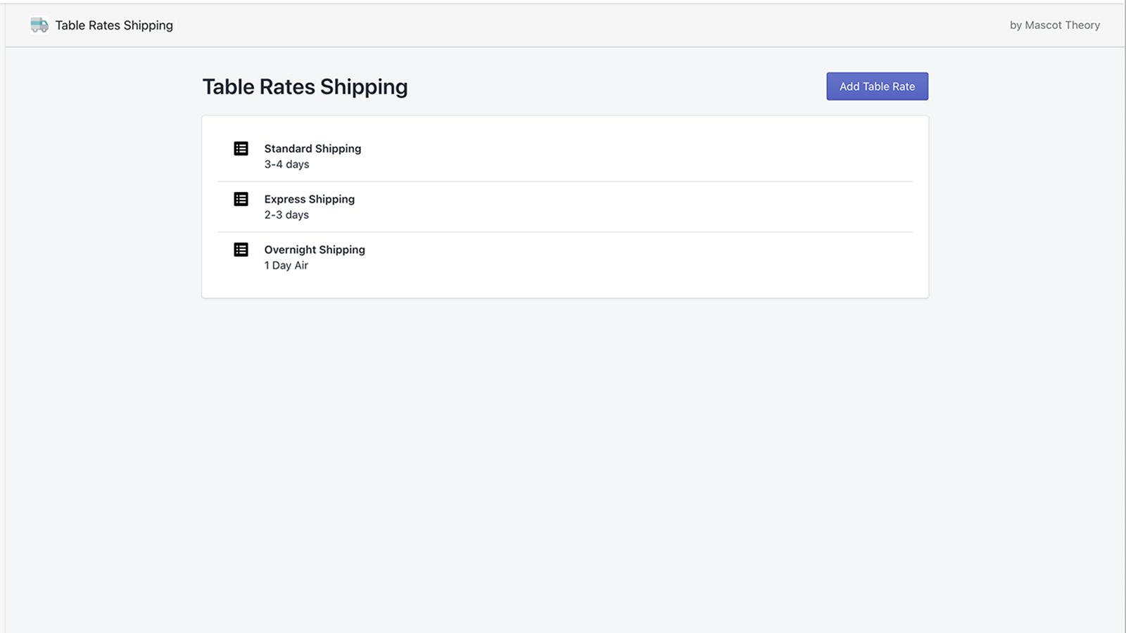 Set up to 10 rates for different shipping methods