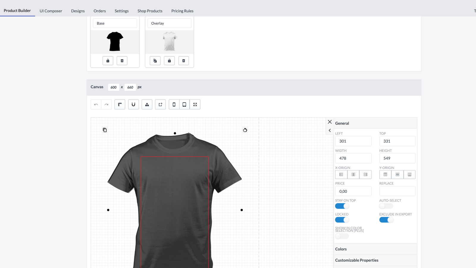 Set up your product templates with our Product Builder.