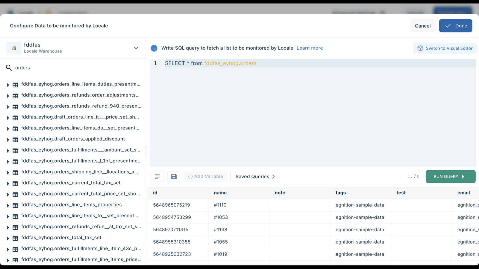 Setup SQL rules