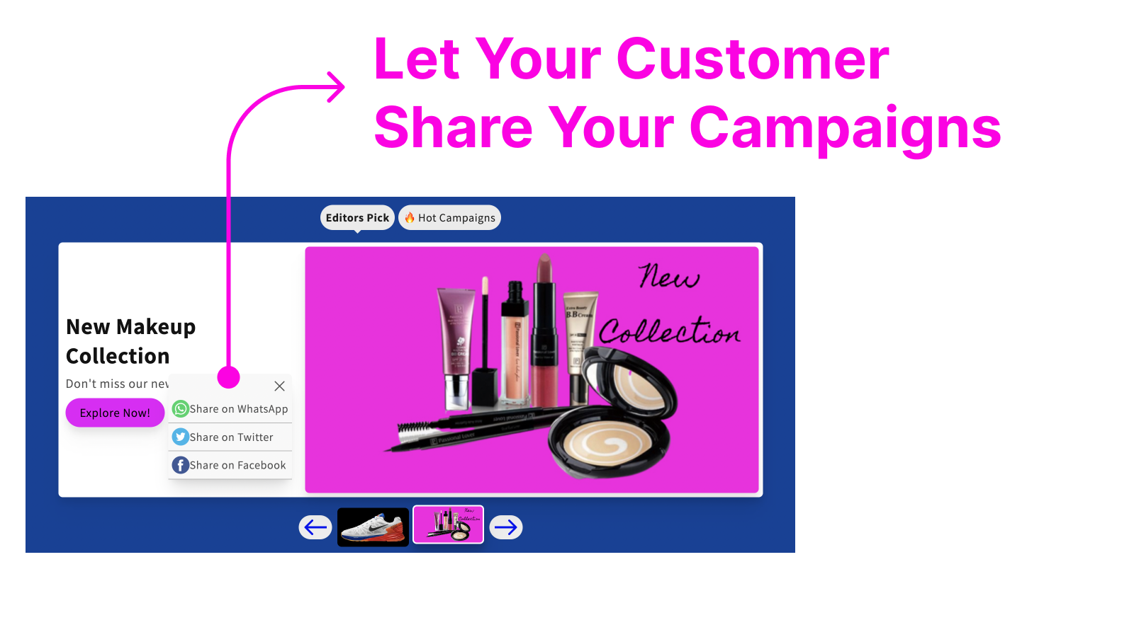 Share Feature For Your Campaigns