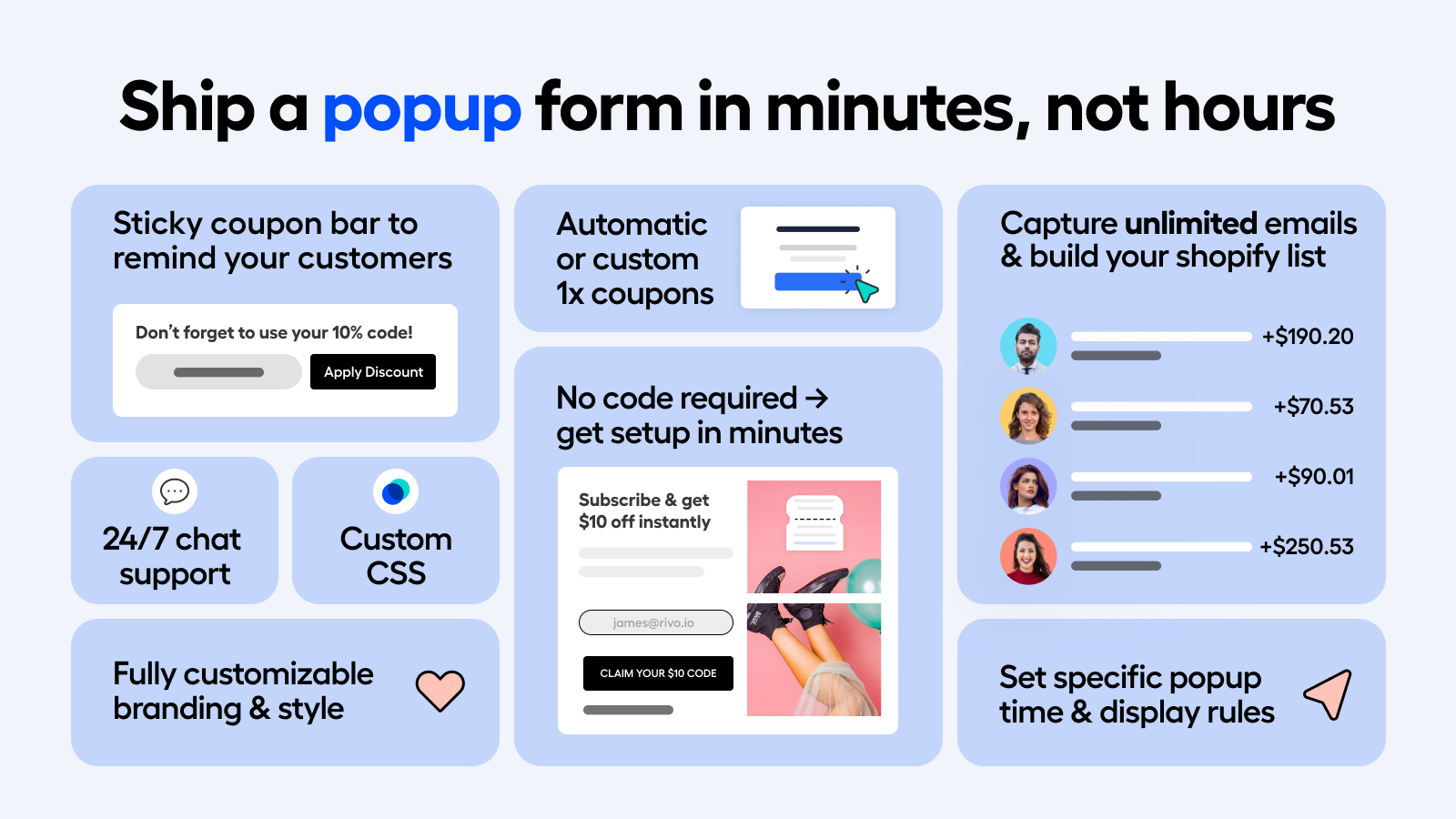 Ship a popup form in minutes, not hours