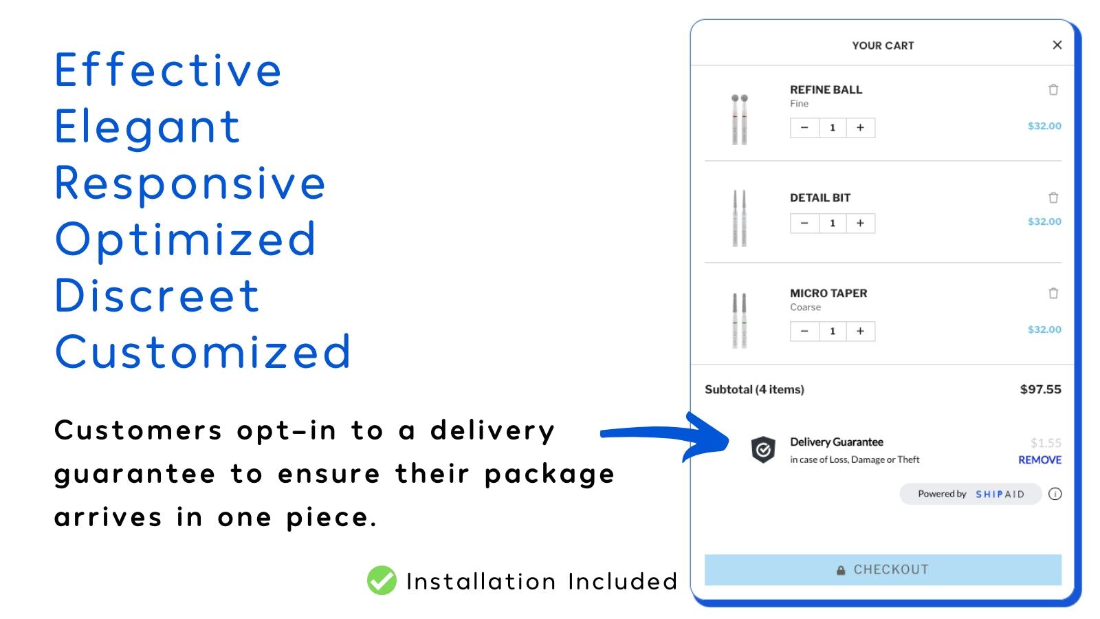 ShipAid Cart Widget Add-On Shipping Protection