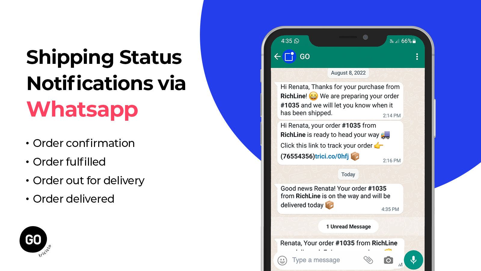 Shipping Notifications via Whatsapp