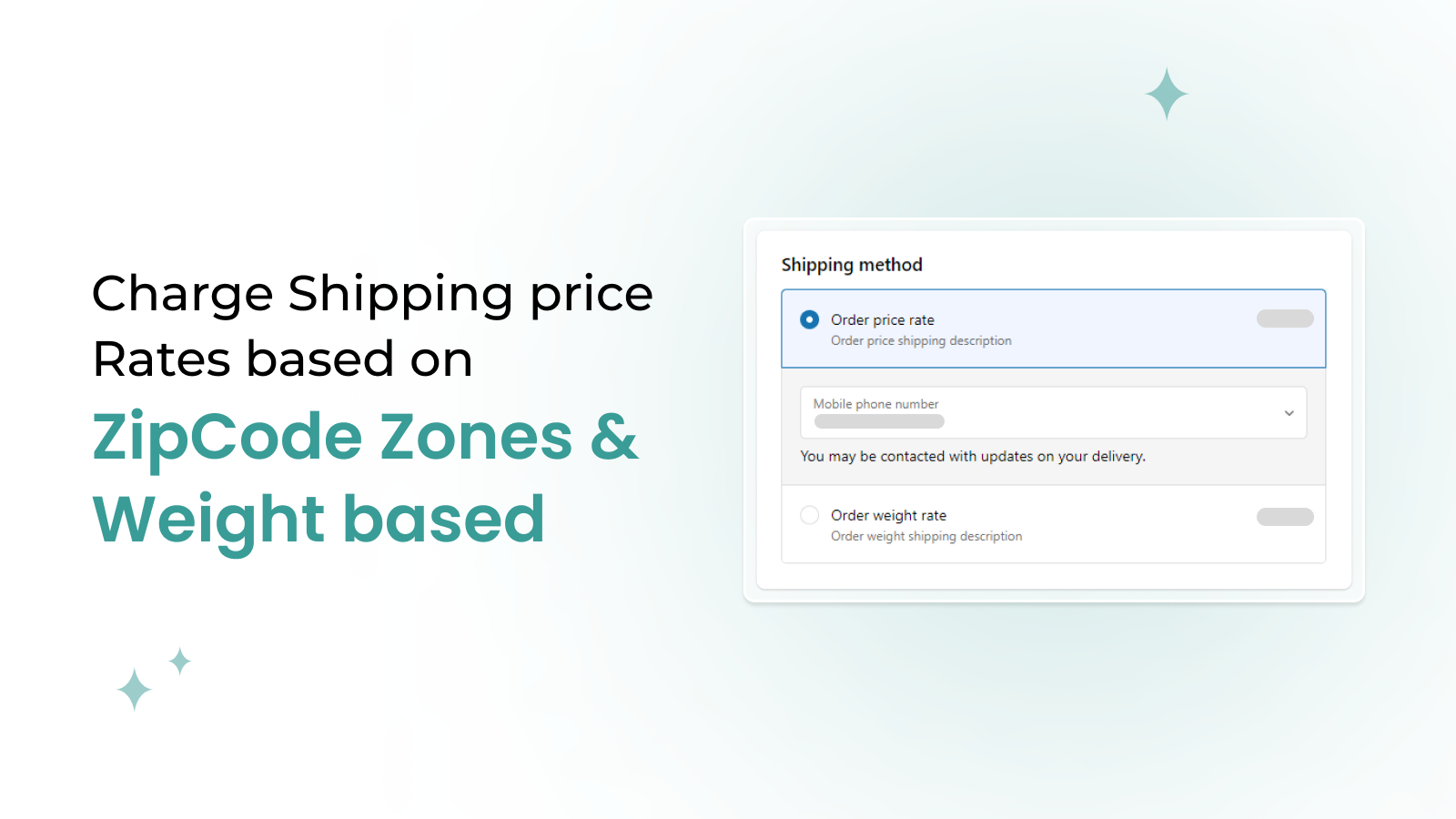 shipping rates base on weight rules