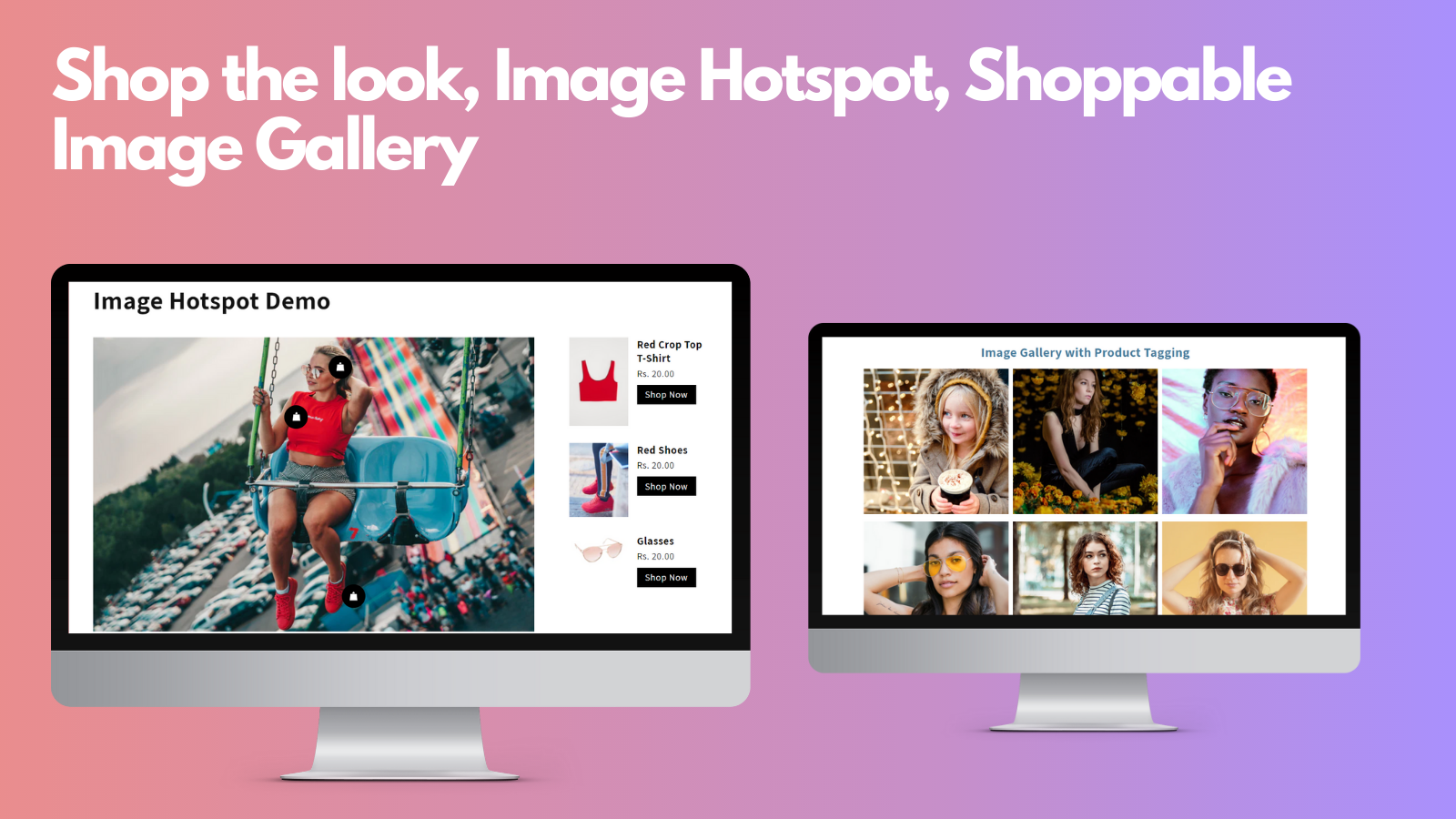 Shop the look, lookbook, Shoppable Image Gallery