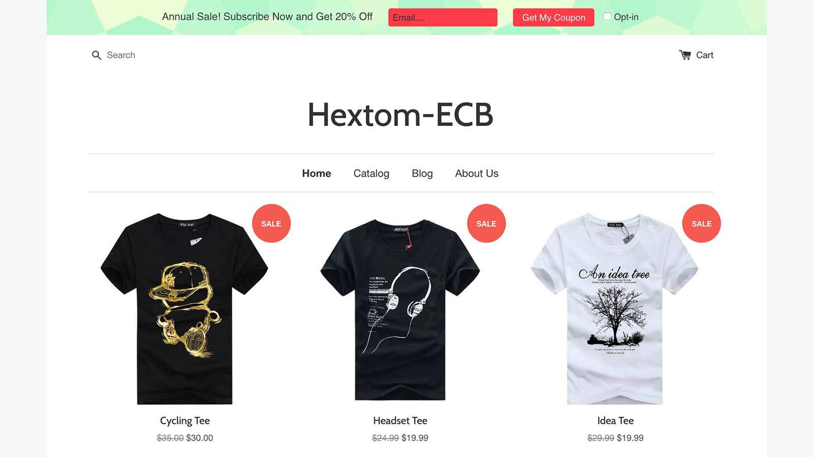 Shopify App Email Collection Bar by Hextom Grow Customer Email L