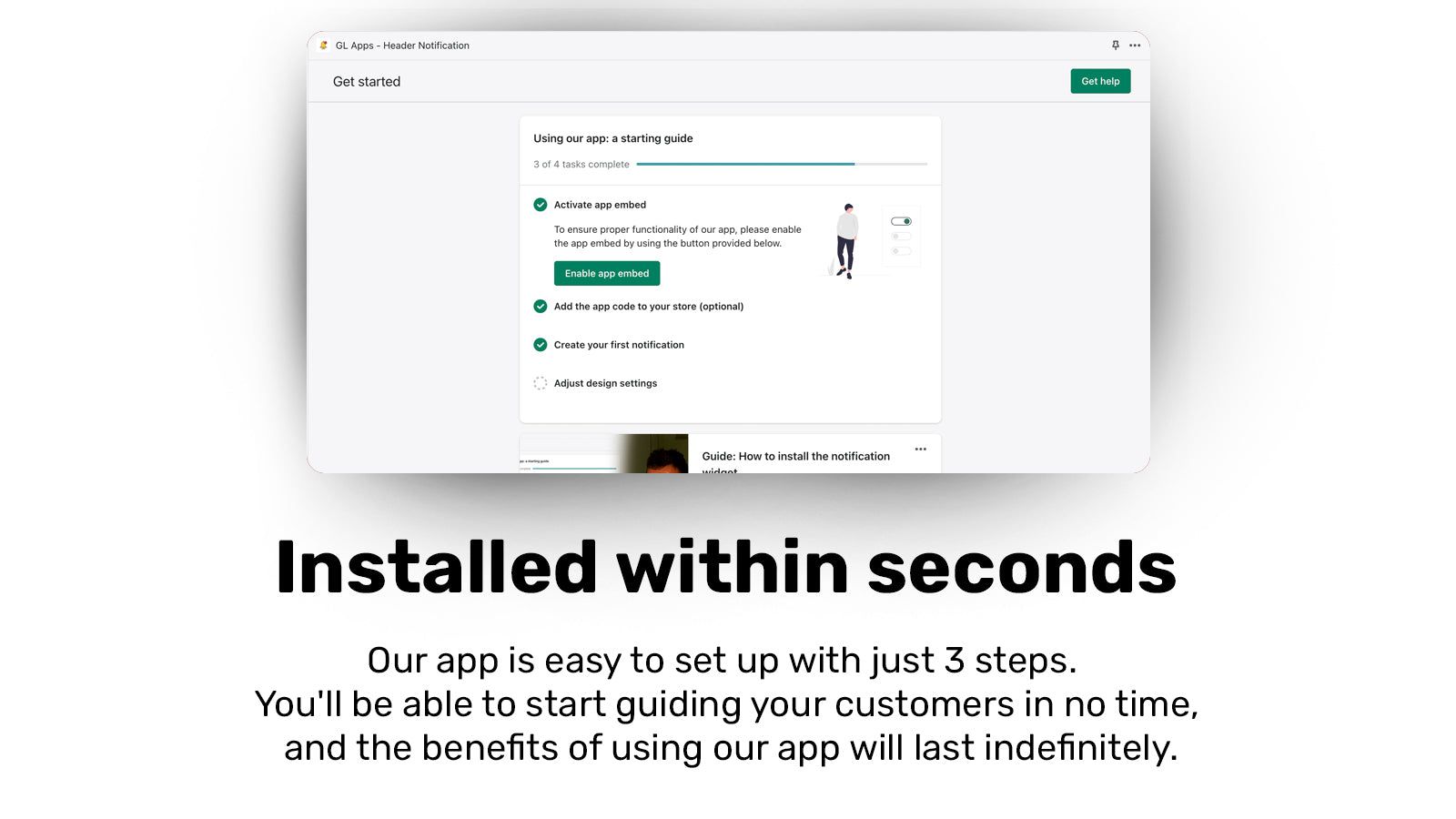 Shopify app install - 3 steps