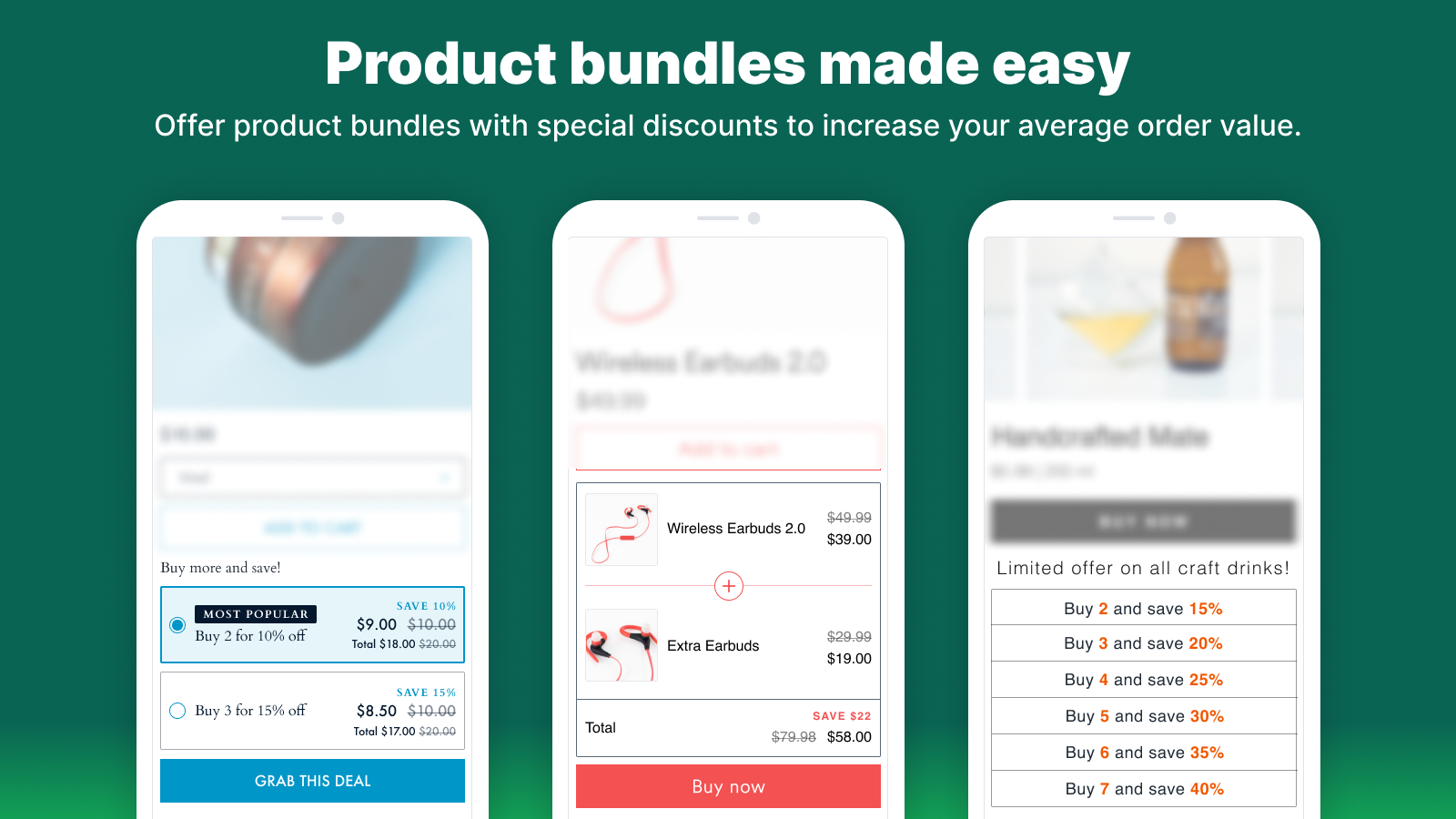 Shopify bundle app, quantity breaks, volume discount