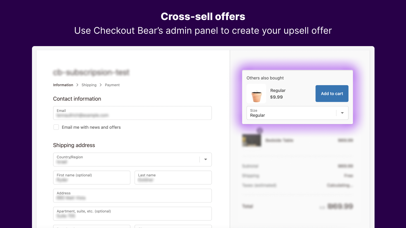 shopify checkout page editor, cross selling, checkout upsell