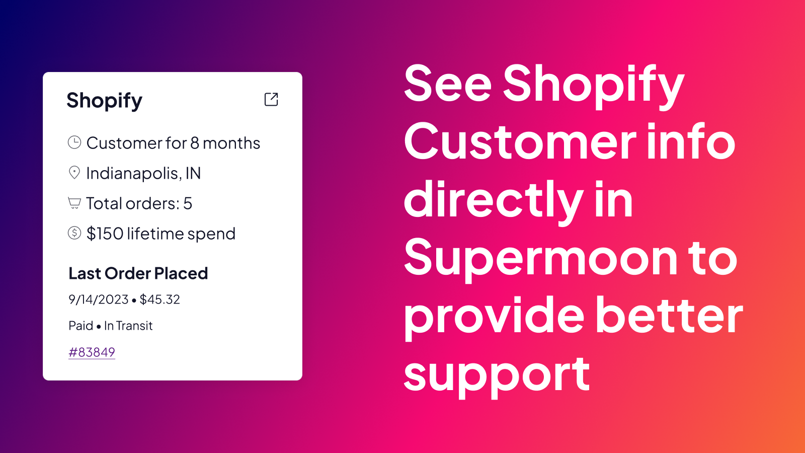 Shopify Customer Info
