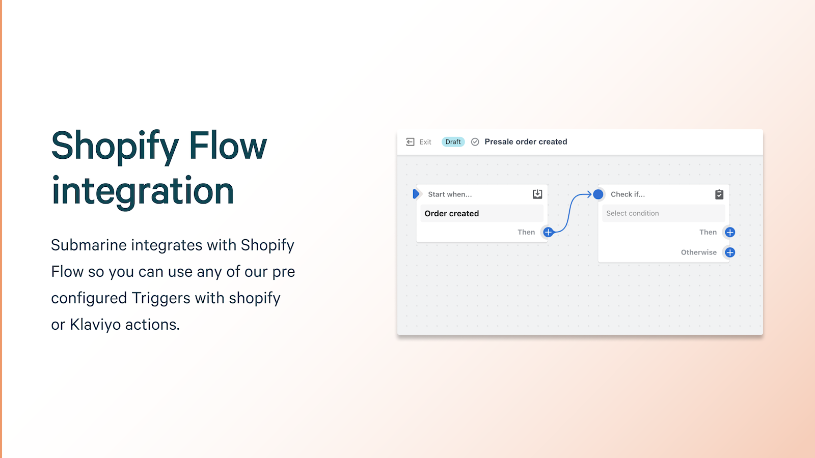 Shopify Flow integration text, screen grab from flow app